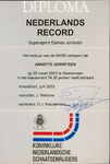 OVI-00000190 Diploma van het Nederlands Record Supersprint Dames Junioren in 2003